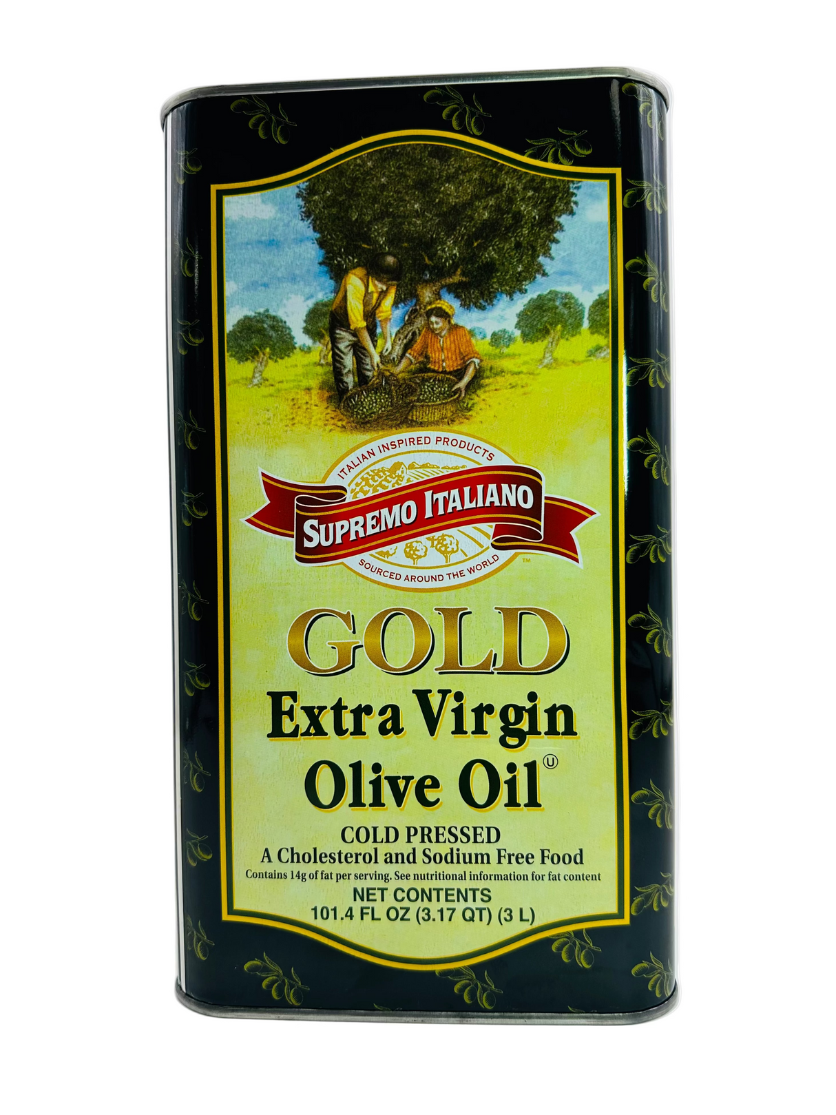 Supremo Italiano Extra Virgin Olive Oil (GOLD) - 101.4 Oz 3 L