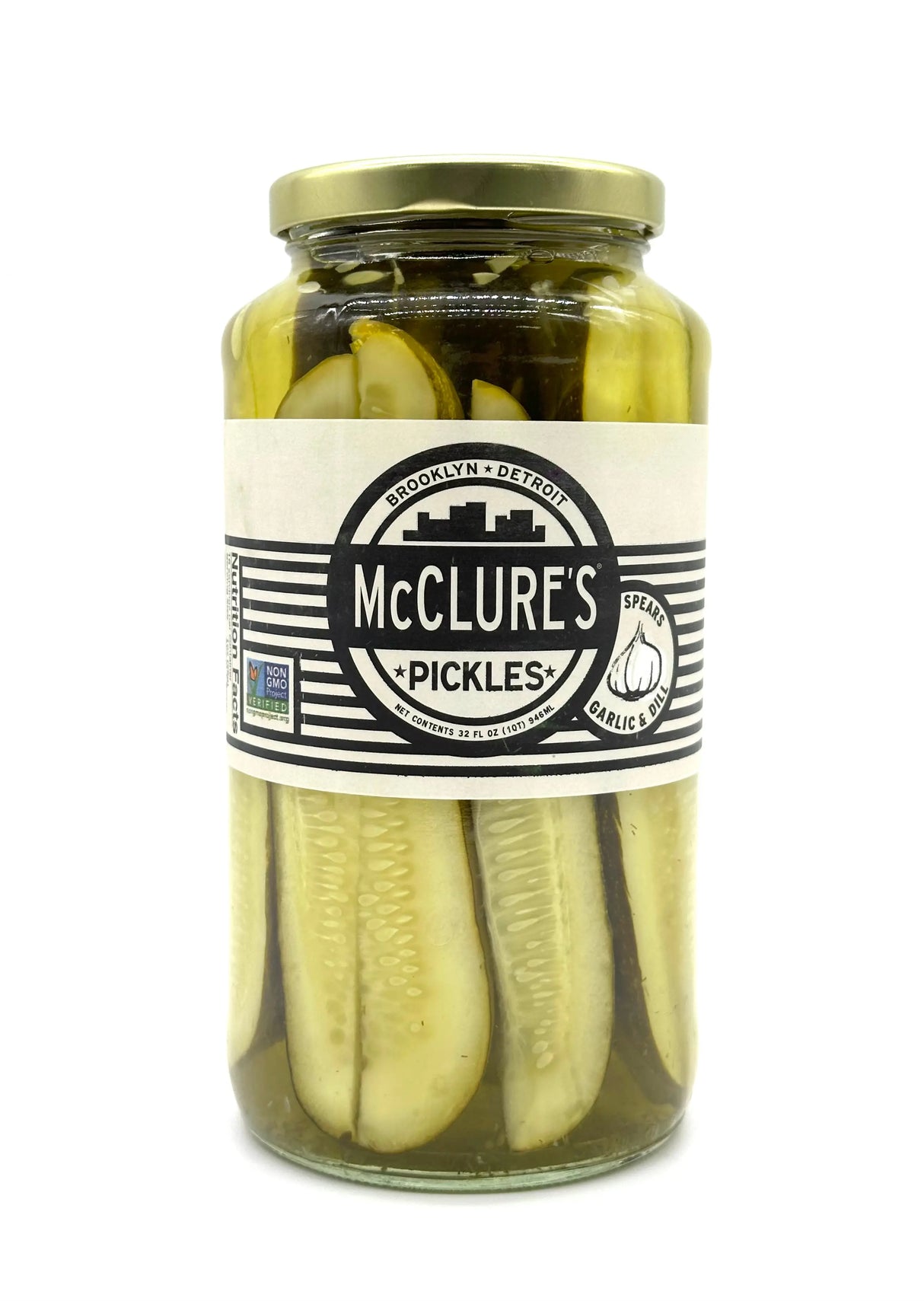 McCLURE’S  PICKLES - spears Garlic 32 0z - The Orchard