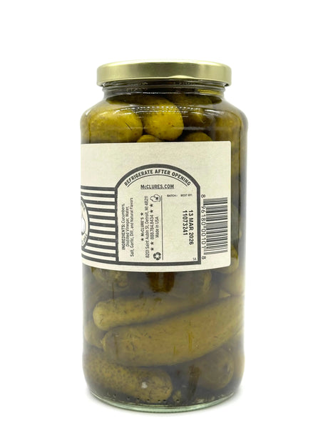 McCLURE’S  PICKLES - spears Garlic 32 0z - The Orchard